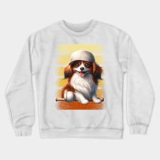 Game Day with the Cheerful Nederlandse Kooikerhondje. Crewneck Sweatshirt